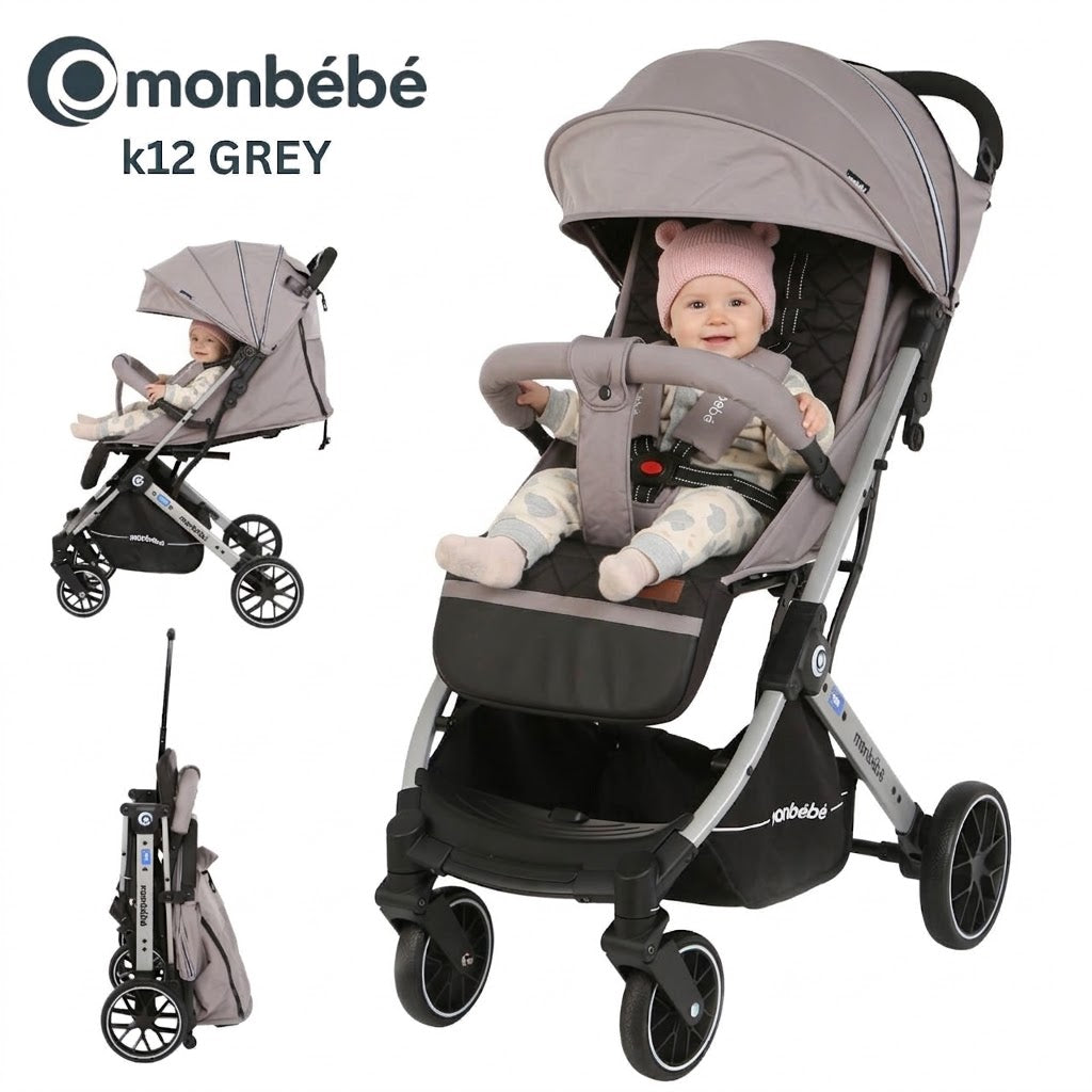 ✨ Monbébé K12 GRAY stroller – comfort and safety, wherever you go! ✨