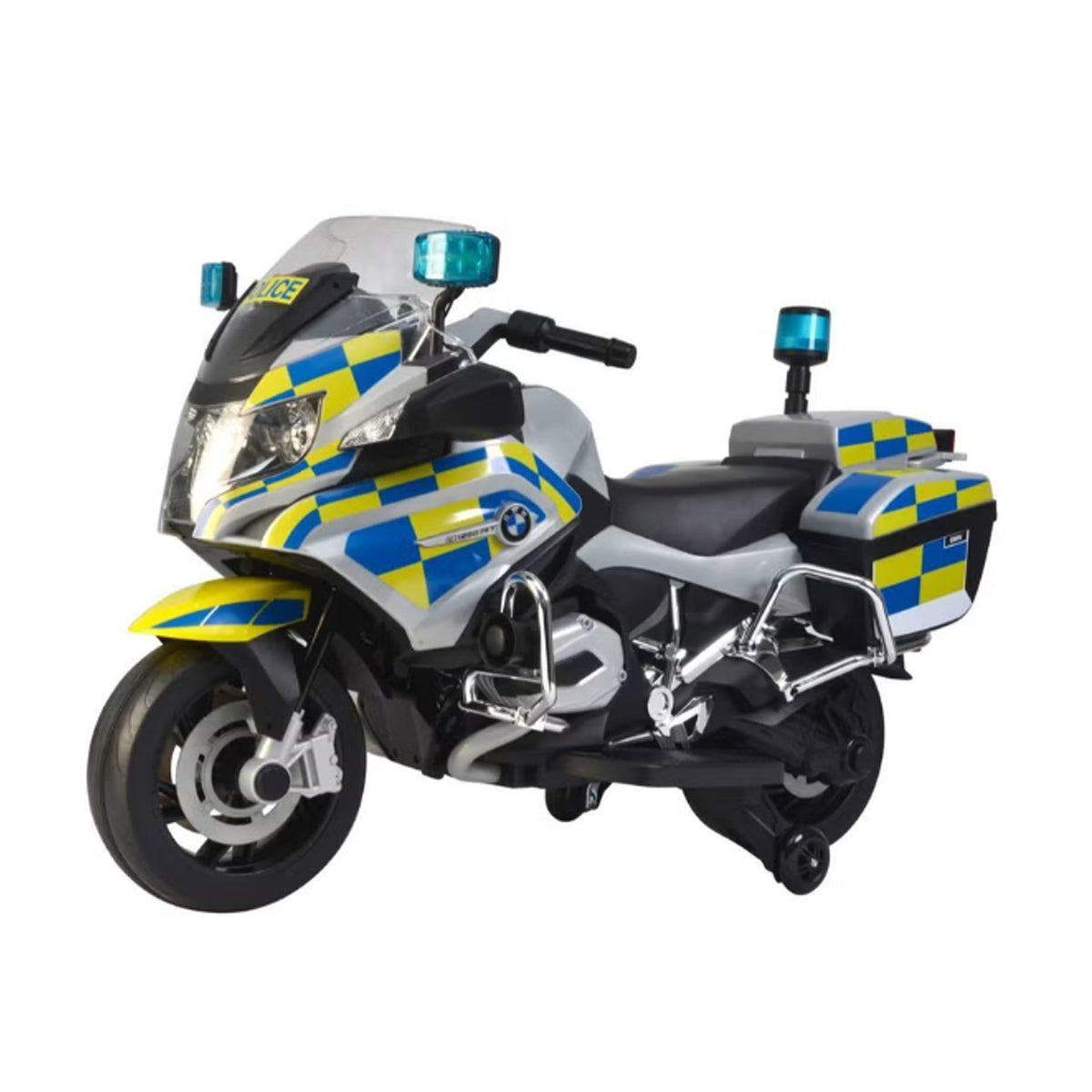 BMW Licensed Kids Police Ride-On Motorcycle | 12V | Training Wheels