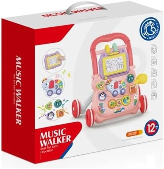 Happy Kiddo Multifunctional Baby Walker and Educational Toys (pink)👶