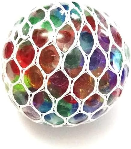 Magical mesh stress ball filled with colorful beads 🌈✨