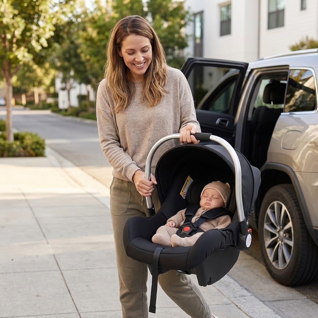 Kidlio C002 ensures maximum comfort for your child—a portable car seat designed for travel, featuring a practical and stylish design.