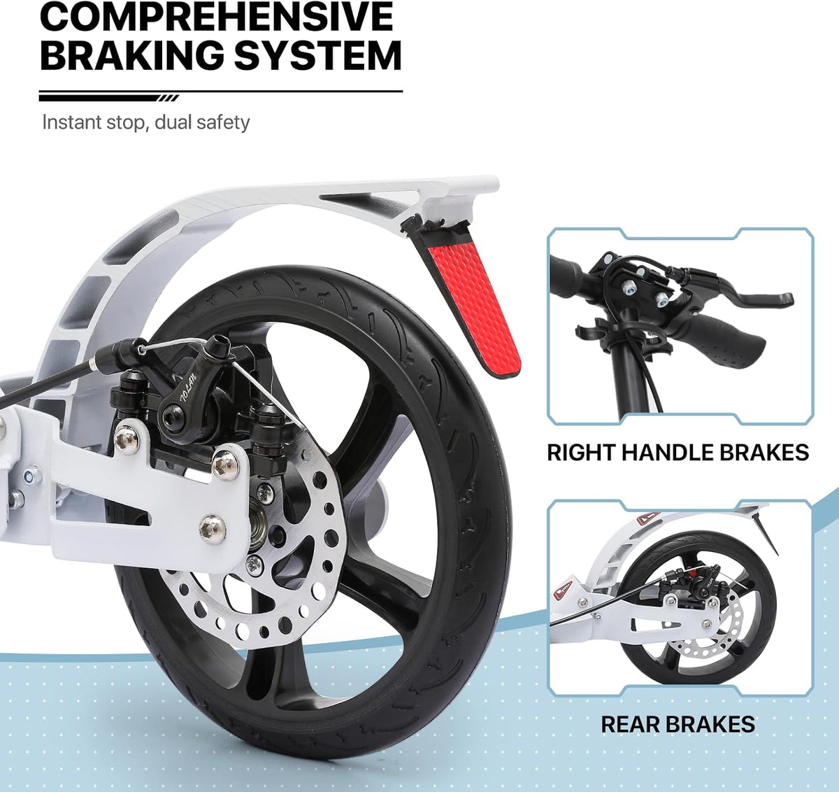 Cool Baby Madog Kick Scooter for Kids (Ages 6–12): Features Adjustable Handlebar Height and Large 8-Inch Wheels for Stability.