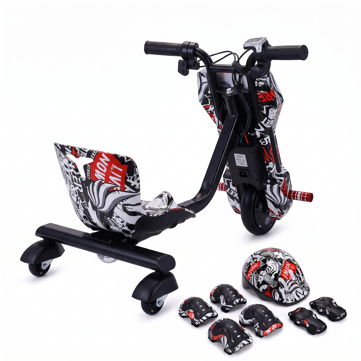 3-Speed 36V Electric Drift Scooter with Helmet & Keys