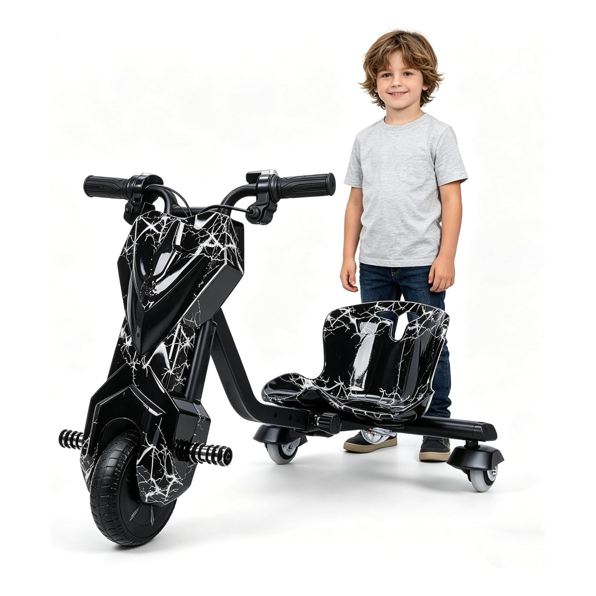 12V Electric Drift Trike | 360° Drift | Ages 8+ | Black