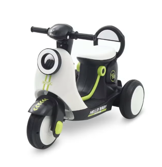 Battery Bike powered for easy and fun riding white