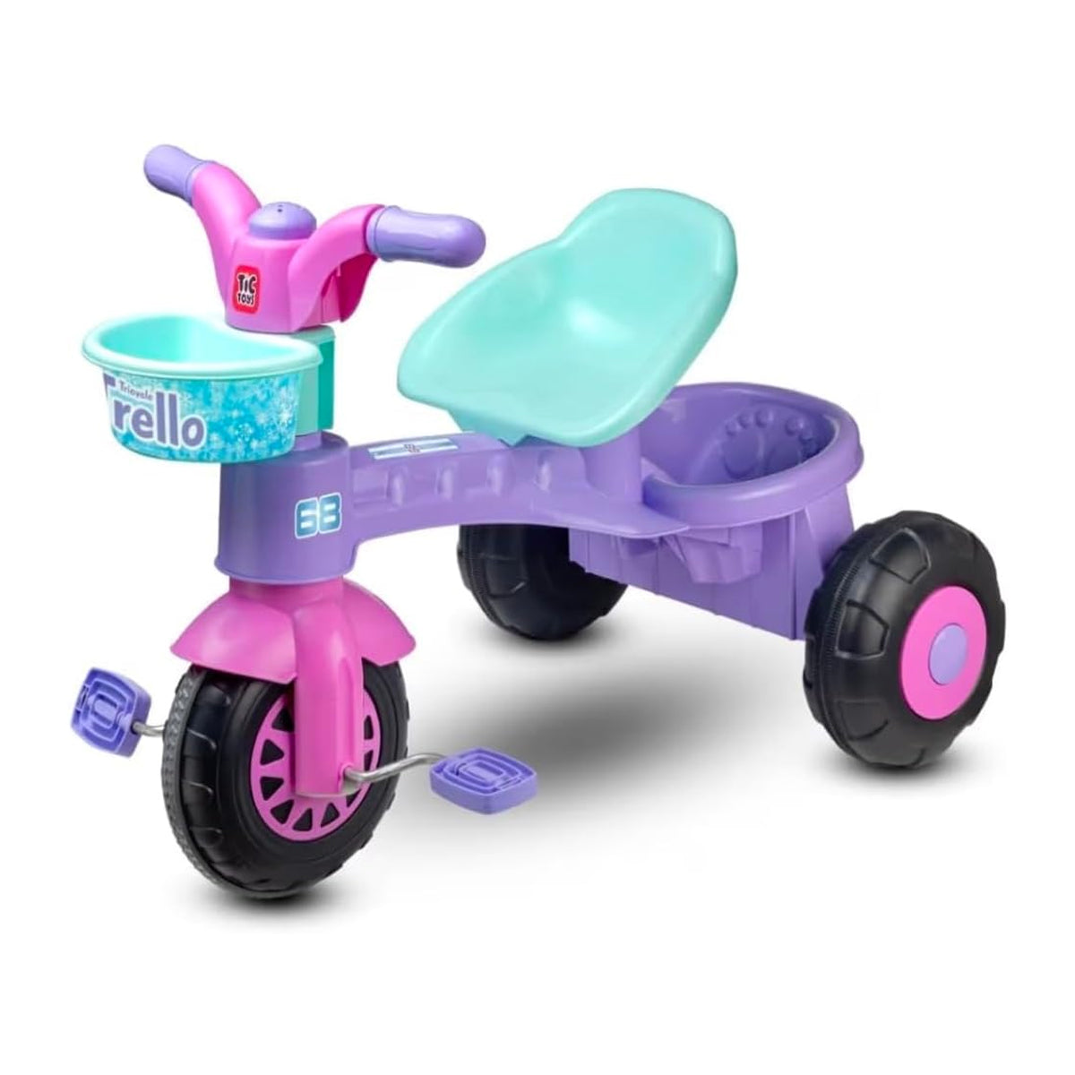 Tic Toys Kids 3 Wheel Tricycle – Purple Ride-On Bike for Children Ages 2-5 Years