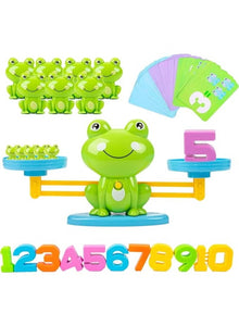 Happy Kiddo Frog Balance Educational Game – A number and counting game for kids featuring frog pieces, numbers, and flashcards – Develops concentration and math skills 🐸🔢