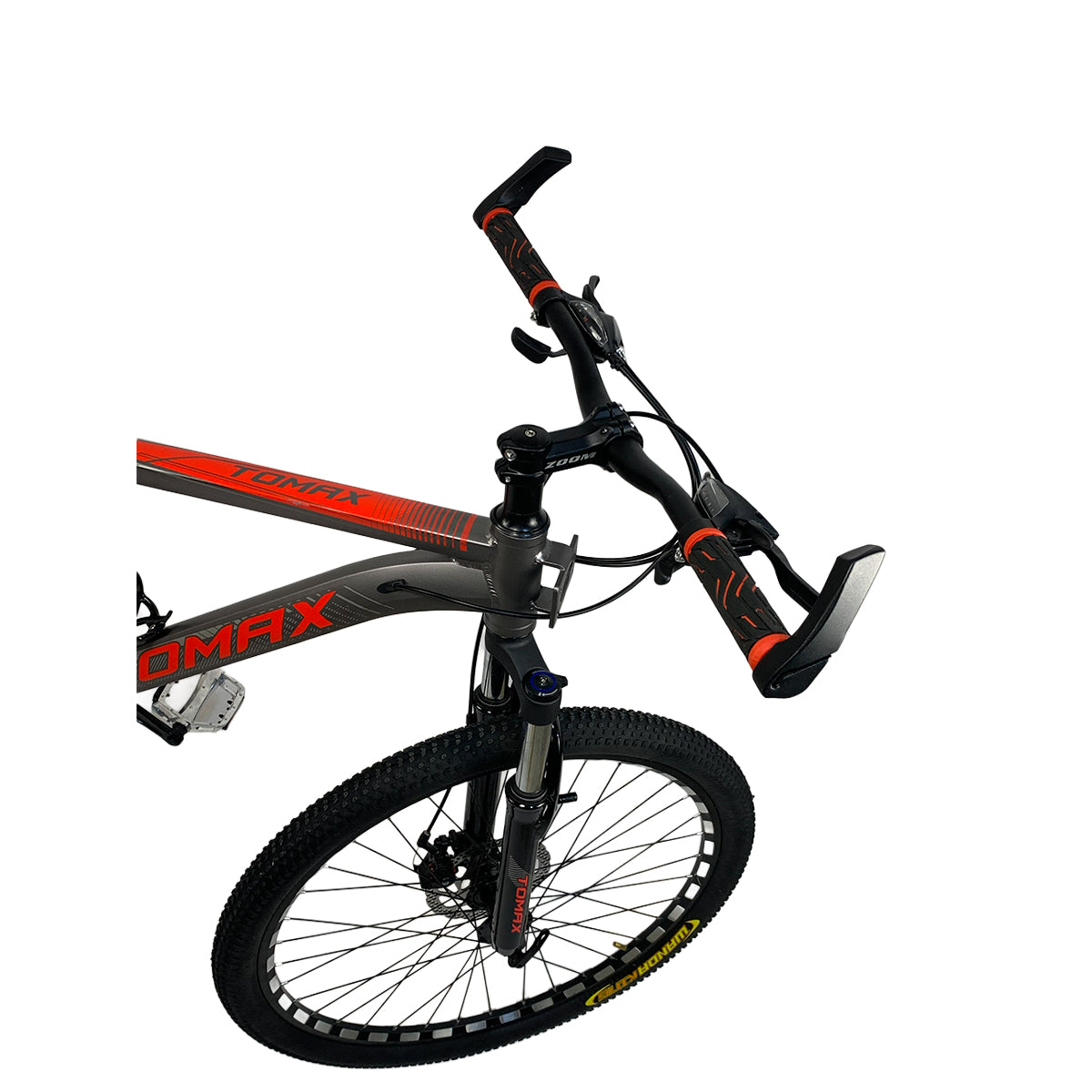 Tomax 26-inch bike – disc brakes and front suspension for a comfortable and safe ride .Gray