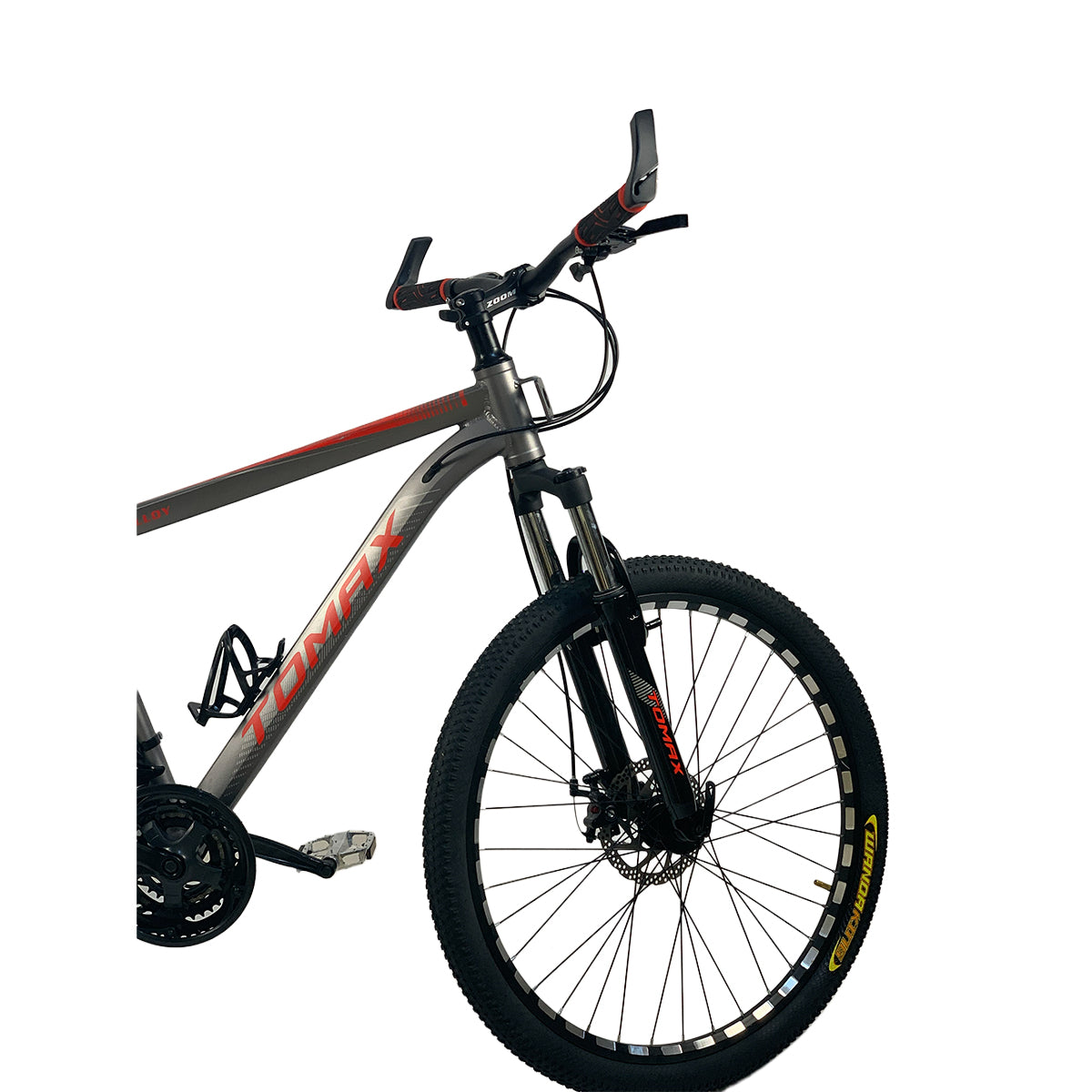 Tomax 26-inch bike – disc brakes and front suspension for a comfortable and safe ride .Gray