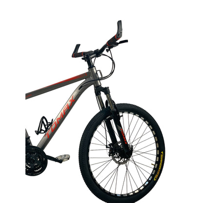Tomax 26-inch bike – disc brakes and front suspension for a comfortable and safe ride .Gray