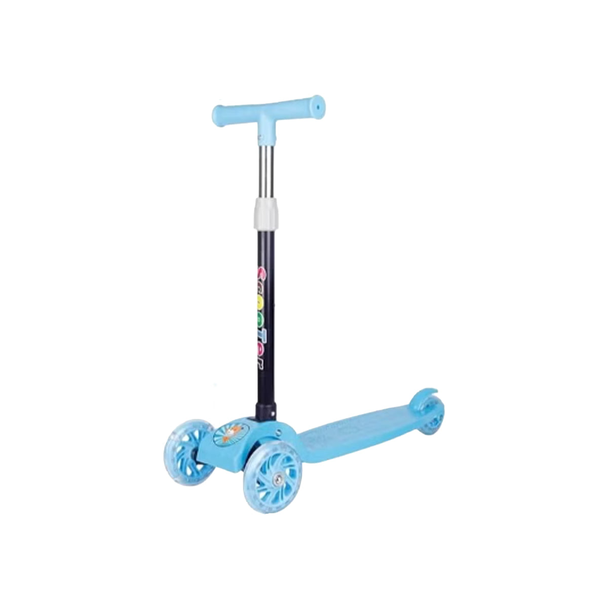 Beauenty 3-Wheel Kids Scooter | Folding | LED Wheels | 2–8 Years | Blue