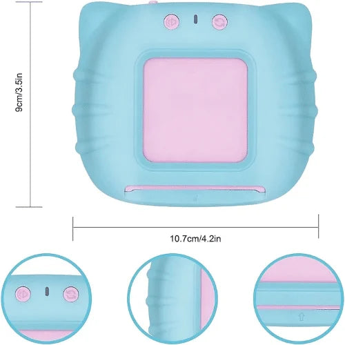 Educational talking flashcard game with an erasable drawing screen to develop your child's skills.