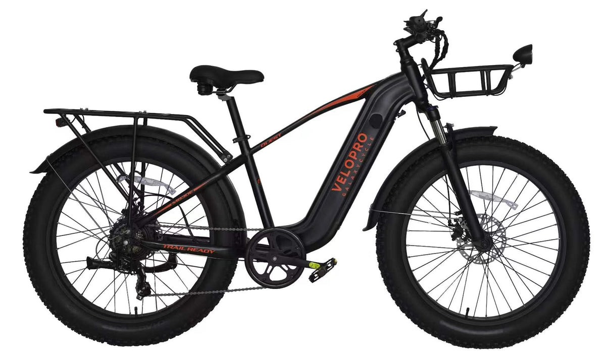 Experience a bold look with the VELOPRO QUEST M830E—an electric bike from Galaxy in black! 🚴‍♂️🔥