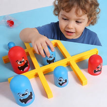 Interactive Tic-Tac-Toe game for kids featuring a colorful monster design—a fun game that boosts intelligence and critical thinking while developing concentration skills. Make your child's playtime full of fun with Happy Kiddo.