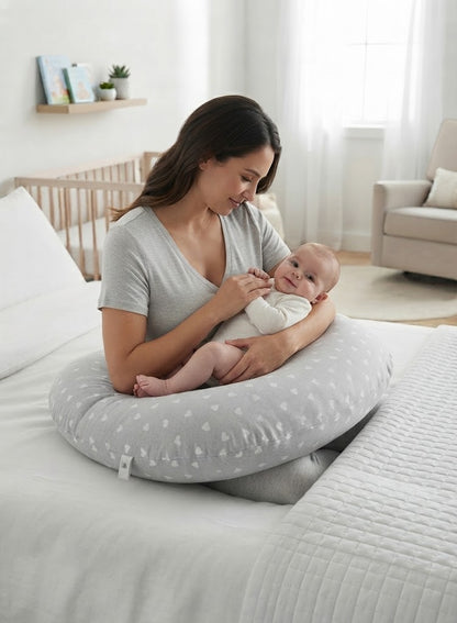 Versatile Pregnancy and Nursing Pillow – Optimal comfort throughout pregnancy and beyond, by Happy Kiddo.