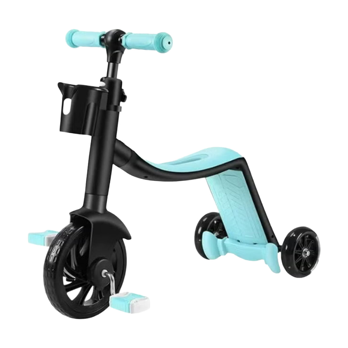 3-in-1 Kids Scooter, Convertible Design Adjustable Height - blue