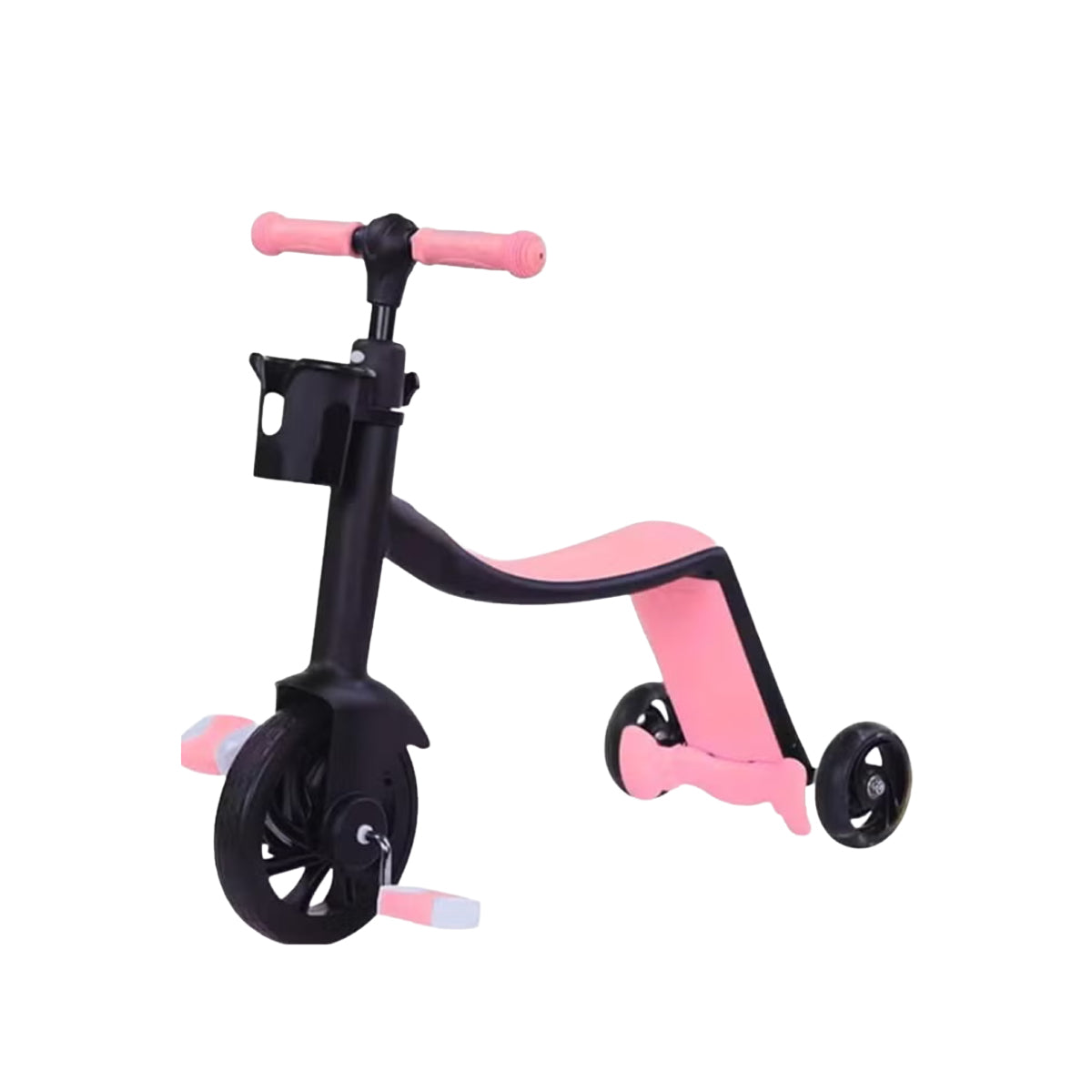 3-in-1 Kids Scooter, Convertible Design Adjustable Height - pink