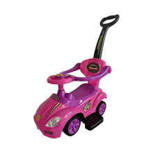 3-in-1 Toddler Ride-On Push Car with Steering Wheel Music & Adjustable Parent Handle