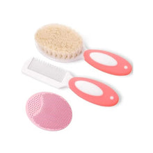 CHICCO Baby Hair Brush & Comb Set | Newborn & Toddler | Soft Bristles | Pink