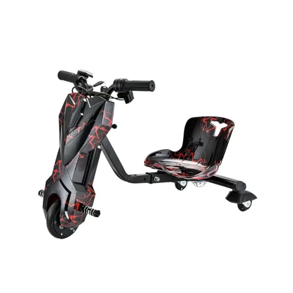 36V Electric Drift Scooter | 360° | Bluetooth | 3-Wheel | Black/Red