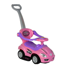 3-in-1 Ride-On Toy Car with Push Handle – Pink