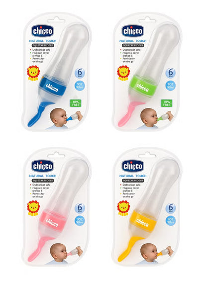 Silicone Baby Spoon Feeder Bottle – Squeeze Feeding Bottle for Purees & Cereal – BPA Free – 90ml – From 6 Months+