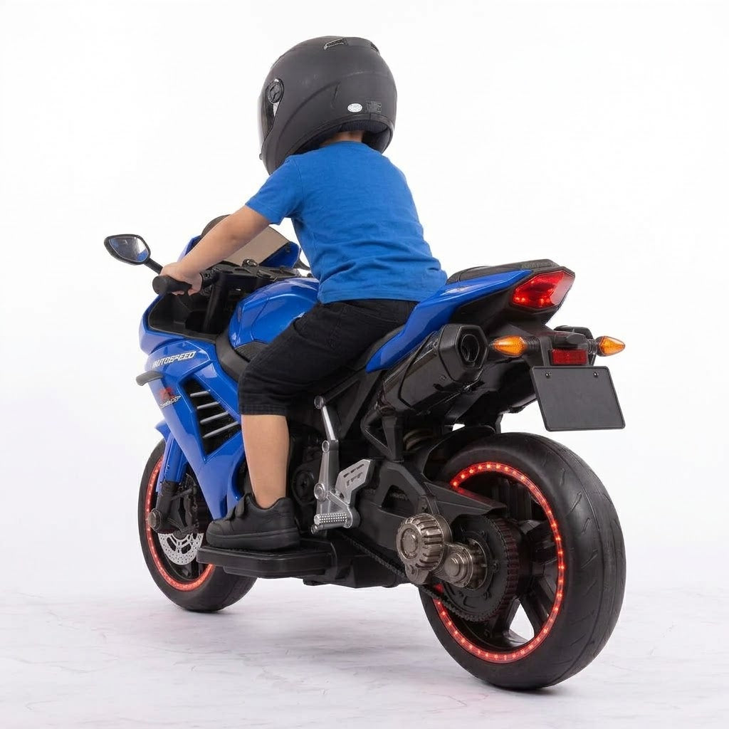 Happy Kiddo Electric Motorcycle for Kids – Boundless adventure and excitement! Blue! 🏍️⚡