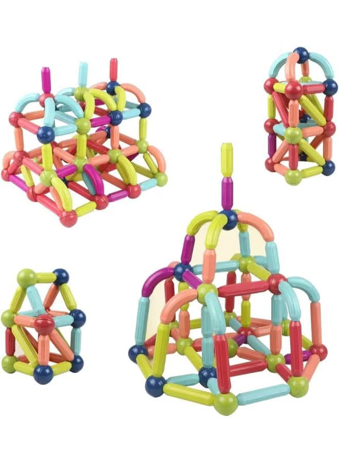 Magnetic STEM Building Set – A 36-piece educational stick-and-ball set (Montessori-style) for toddlers, brought to you by Happy Kiddo for more fun time with your child.