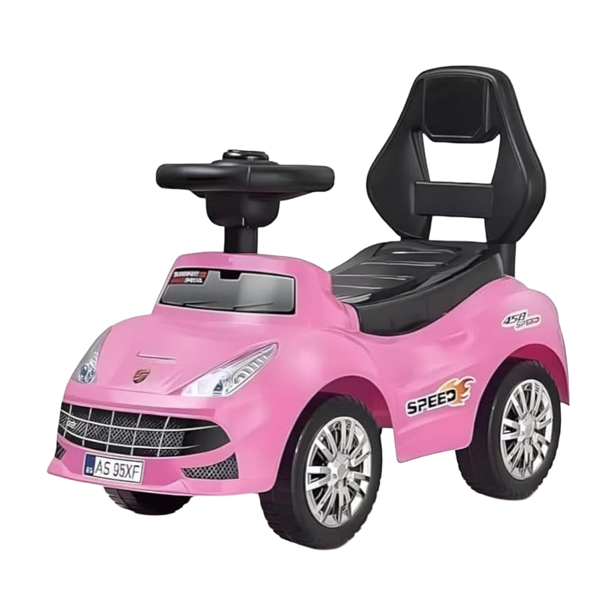 3 in 1 Push  Car with Parent Handle-pink
