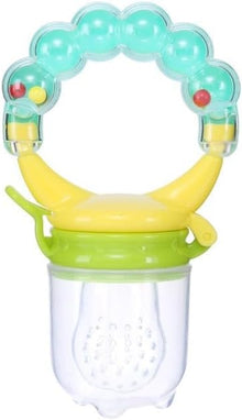 Happy Kiddo Fruit Pacifier / Baby Fruit Feeder (C-588, Green) – BPA-Free Silicone Teether with Anti-Choking Design and Dust Cap