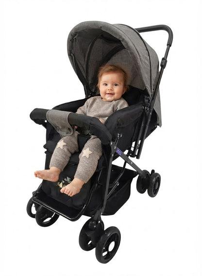 The perfect stroller for trips and daily outings: luxury, safety, and complete comfort for your little one Dark Gray