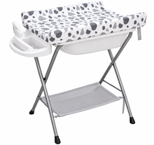 Versatile Baby Changing and Bathing Station | Includes bathtub, storage shelf, and side tray | Practical design for mothers by Happy Kiddo—designed for your convenience and your baby's safety.
