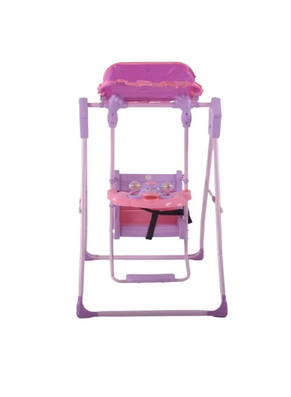 Baby Swing with Metal Stand | Indoor & Outdoor | 6M+ | Pink