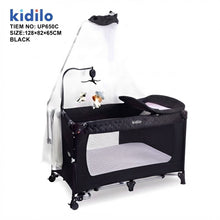 Kidilo Comfortable and Safe Baby Bed for Sleeping and Playing  black–  (موديل UP650C)