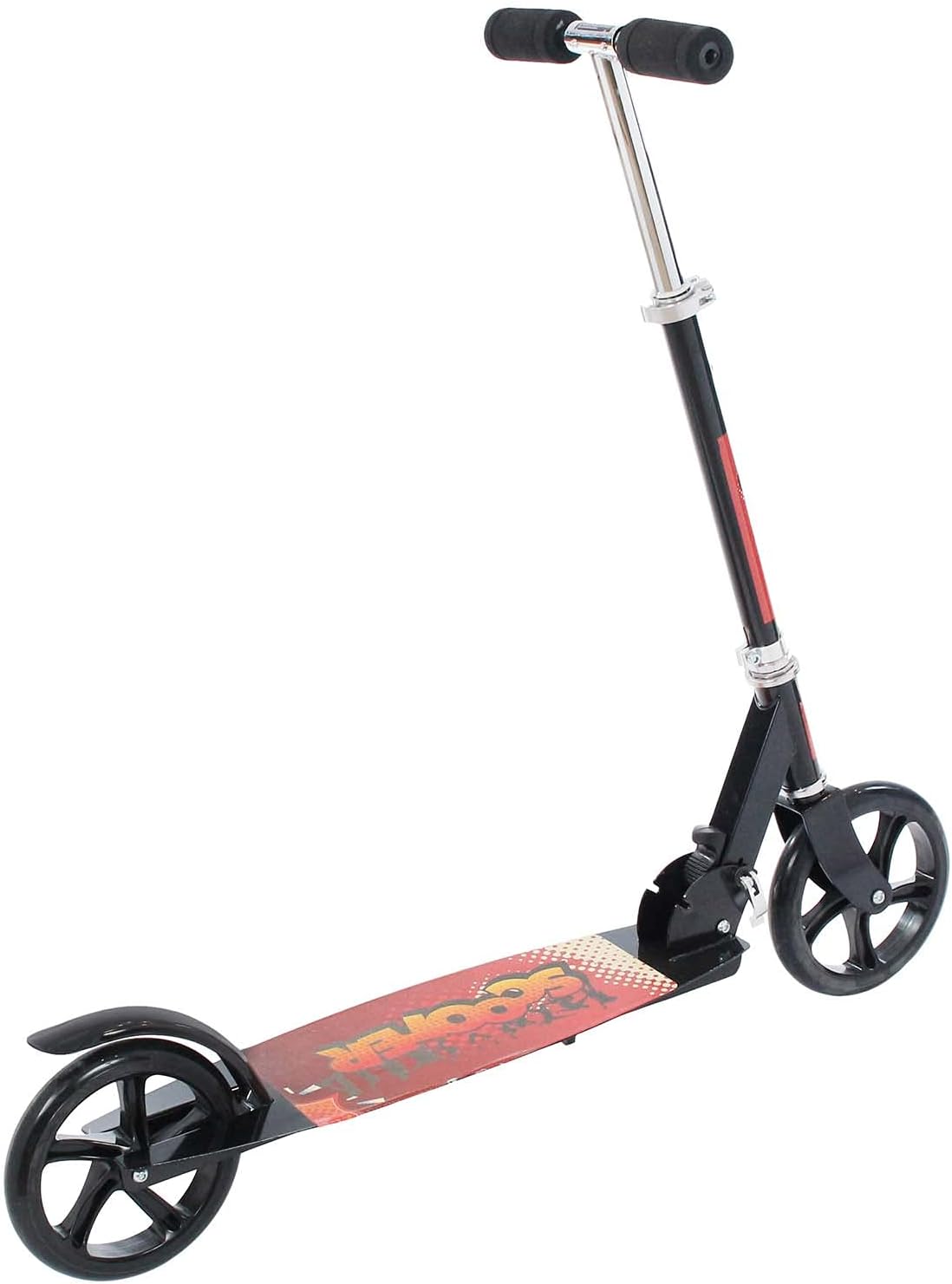 Cool Baby Metal Scooter – Large, Versatile, Foldable Scooter – Adjustable, Featuring a Non-Slip Deck and Wear-Resistant Wheels – Suitable for Children and Adults (Ages 3 and Up) | Supports Weight Up to 120 kg (Color: black)