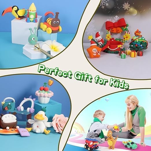 Happy Kiddo 36-Color Soft Magic Clay for Kids – Non-Toxic Modeling Clay with Sculpting Tools for Crafts and Creative Fun