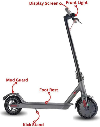 Happy Kido Electric Scooter | Powerful 350W Motor | Long-lasting 36V 10.5Ah Battery | Extended 35km Range | Smart App Control | Front Suspension