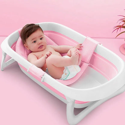 🛁 Safe Mesh Baby Bath Cushion – Comfort, safety, and unrestrained fun! In pink, from Happy Kiddo! 👶✨