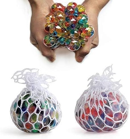 Magical mesh stress ball filled with colorful beads 🌈✨