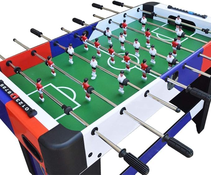 Table Football Tables, Standard Football Machine, Football Game for Kids and Adults with Ergonomic Handles, 47.24 * 23.62 * 31.88 inch, Multifunctional Table Games_happy_kiddo