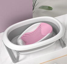 Happy Kiddo Baby Bath Support Seat – Waterproof & Non-Slip – Suitable for Newborns (0–6 Months) – Bath Mesh/Reclining Support Mat (Pink)