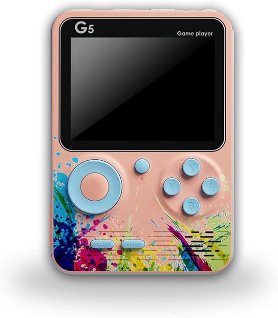 Game boy, handheld game console, 500 in 1 color screen game console, 500 classic interesting games (Colorful Pink)