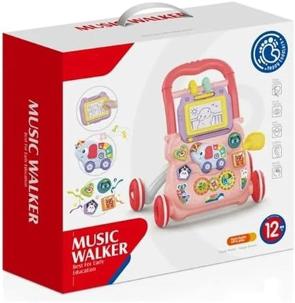 Happy Kiddo Multifunctional Baby Walker and Educational Toys (pink)👶