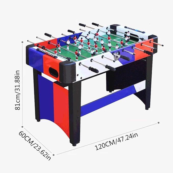 Table Football Tables, Standard Football Machine, Football Game for Kids and Adults with Ergonomic Handles, 47.24 * 23.62 * 31.88 inch, Multifunctional Table Games_happy_kiddo