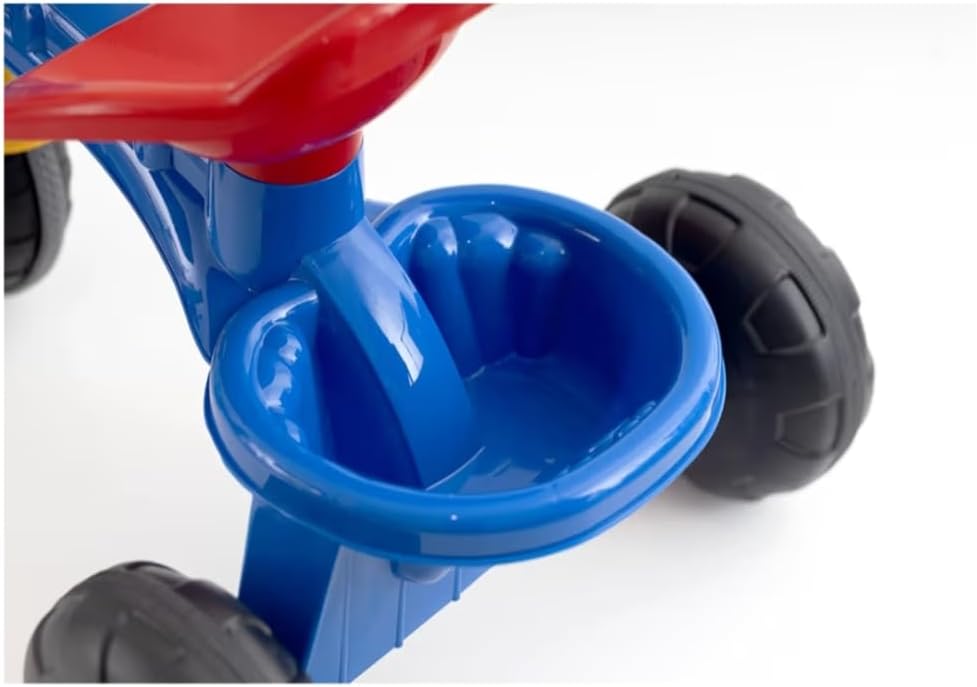 TicToys Trello Kids Tricycle – Durable 3-Wheel Pedal Bike with Storage Bucket, Bell & Anti-Slip Tires – Ages 2 to 6 Years (Blue)