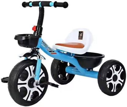 Tricycle, For 2-6 Years Old, 5-in-1 Kids Bike, Foldable, Adjustable Handle/Seat Height, Strained Bike, Children's Bicycle, BY HAPPY KIDDO (Blue)