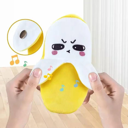 Happy Kiddo Interactive Electronic Plush Toy for Kids – Responds to Rhythm and Sings; Fun Talking Banana Plush Toy with Music and Touch Sensor; Soft Musical Gift for Boys and Girls.