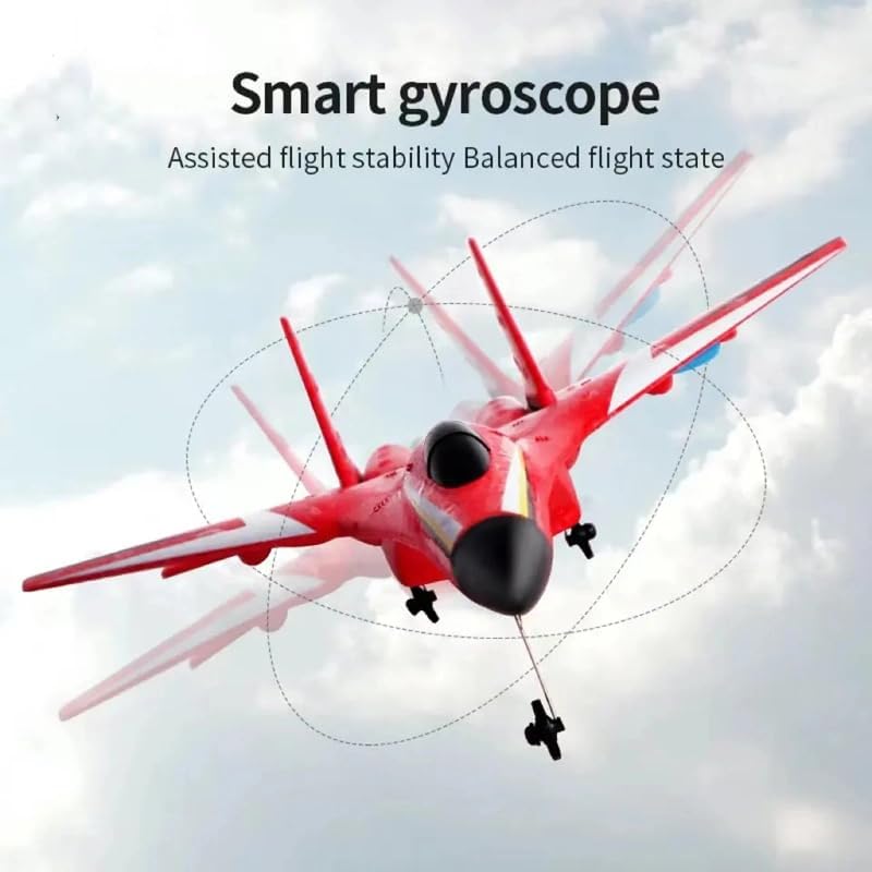 2.4GHz 2-Channel RC F-22 Jet with Xpilot Gyro Stabilization System (Beginner-Friendly) – Red. Bring joy to your child with Happy Kiddo.