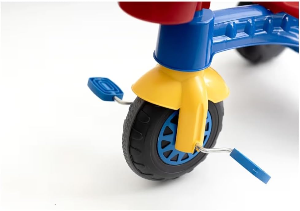 TicToys Trello Kids Tricycle – Durable 3-Wheel Pedal Bike with Storage Bucket, Bell & Anti-Slip Tires – Ages 2 to 6 Years (Blue)
