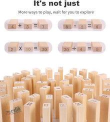 Classic Wooden Tower Game (54 pieces) – A visual and intellectual challenge for everyone and the whole family! 🎲🪵